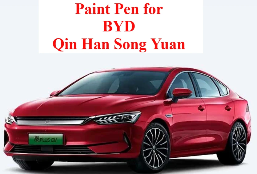 Compatible Touch Up Paint Pen for BYD Qin Han Song Yuan Car Scratch Repair Remover Paint Fixer Red DIY Paint Care