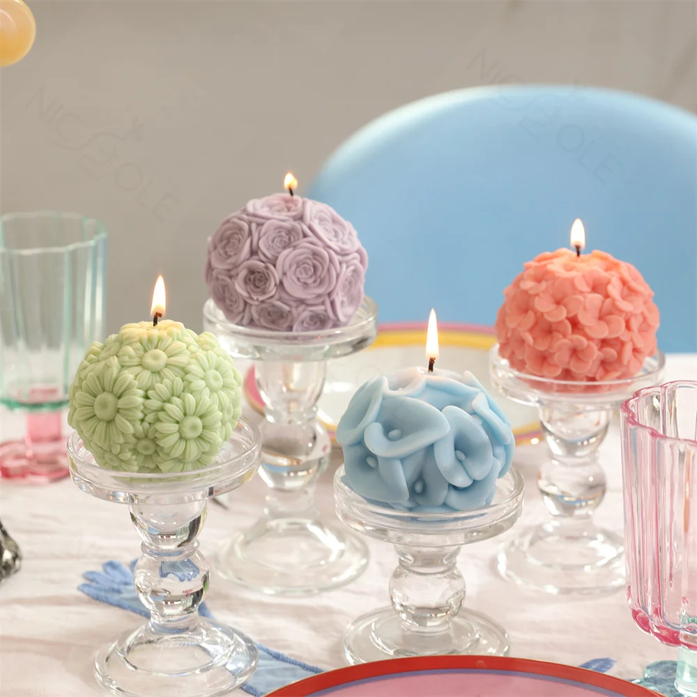 3D Floral Orbs Sili…