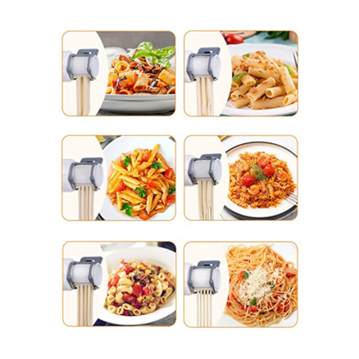 

Gourmet Pasta Attachment for Kitchenaid Mixer, Pasta Maker Attachment Set with 6 Different Shapes Pasta Press Outlet