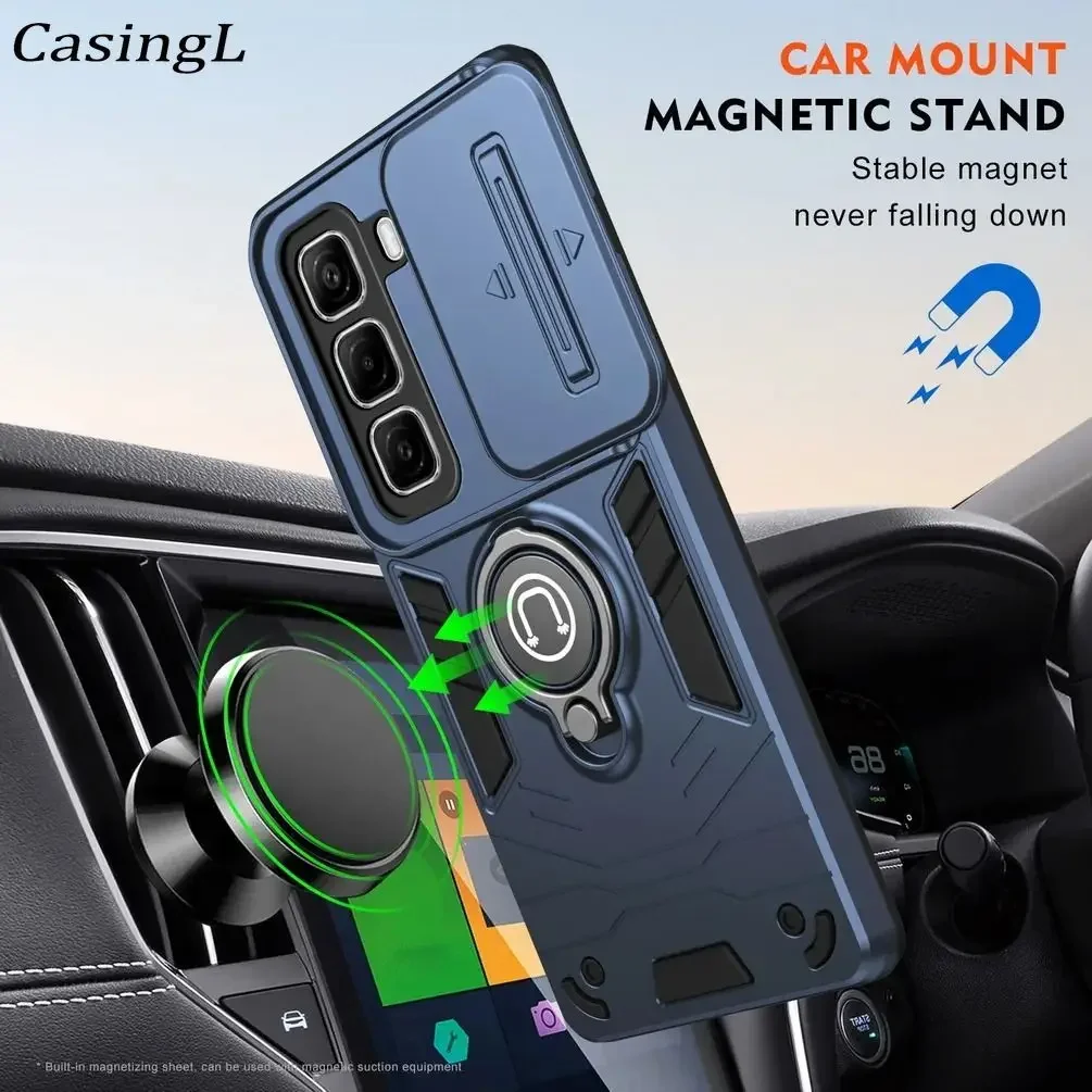 

Case For infinix Hot 50i 9 Smart Heavy Duty with Camera 360 Degree Rotate Kickstand Shockproof Cover Infinix Smart 9 50i hot
