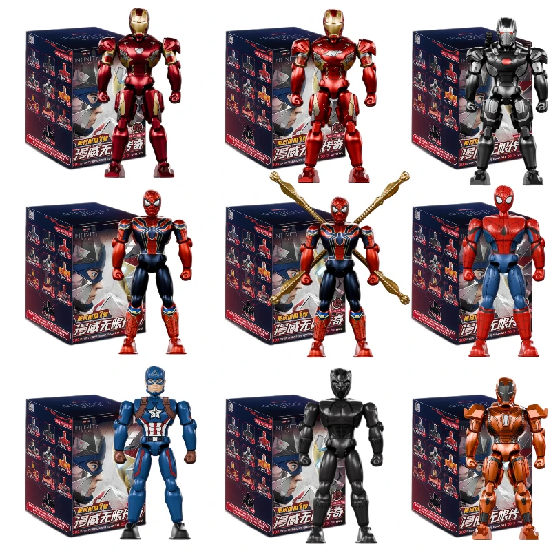 Caja Sorpresa ZD Iron Man Infinity Saga, Figura de Acción para Armar, Modelo de Iron Man, Spider-Man, Capitán América, War Machine, Muñecos Negros