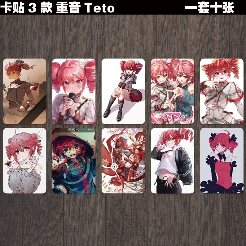 YouTuber Kasane Teto Anime Cosplay Student Bookmark Photo Card Album Cartoon Posters Postcard Greeting Cards Souvenir Xmas Gift