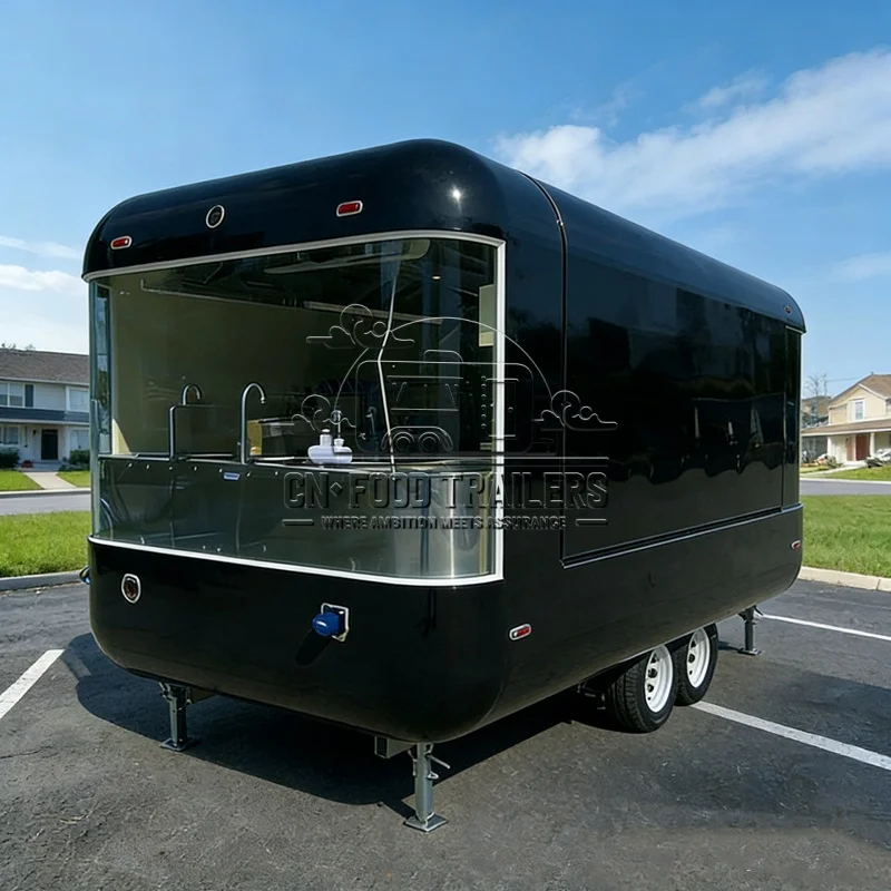 

Прицеп для продажи еды CN ﻿ Мобильная кухня на заказ: полностью оборудованный фудтрак для пиццы, бургеров, картофеля фри, барбекю, хот-догов, мороженого и кофе