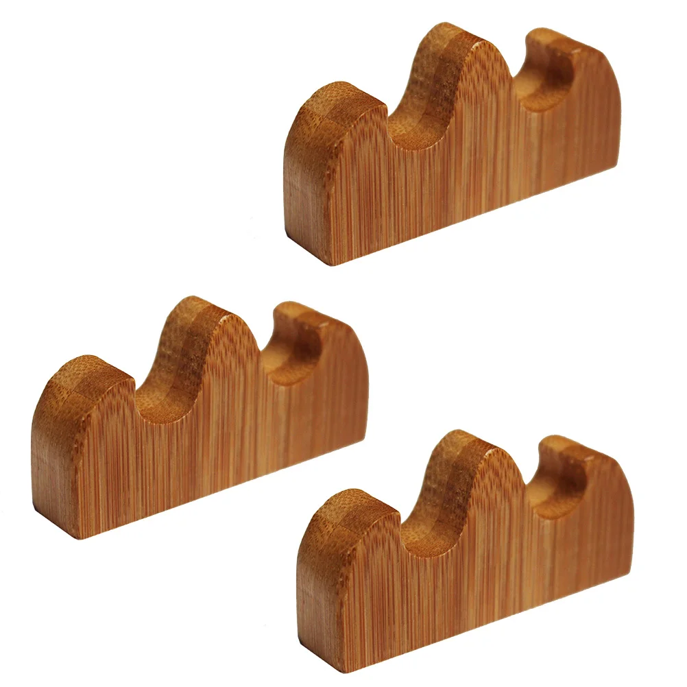 

3 pcs Bamboo Pen Holder Calligraphy Brush Rack Ink St Writing Support Lightweight Desktop Storage Artistic Decor Pen
