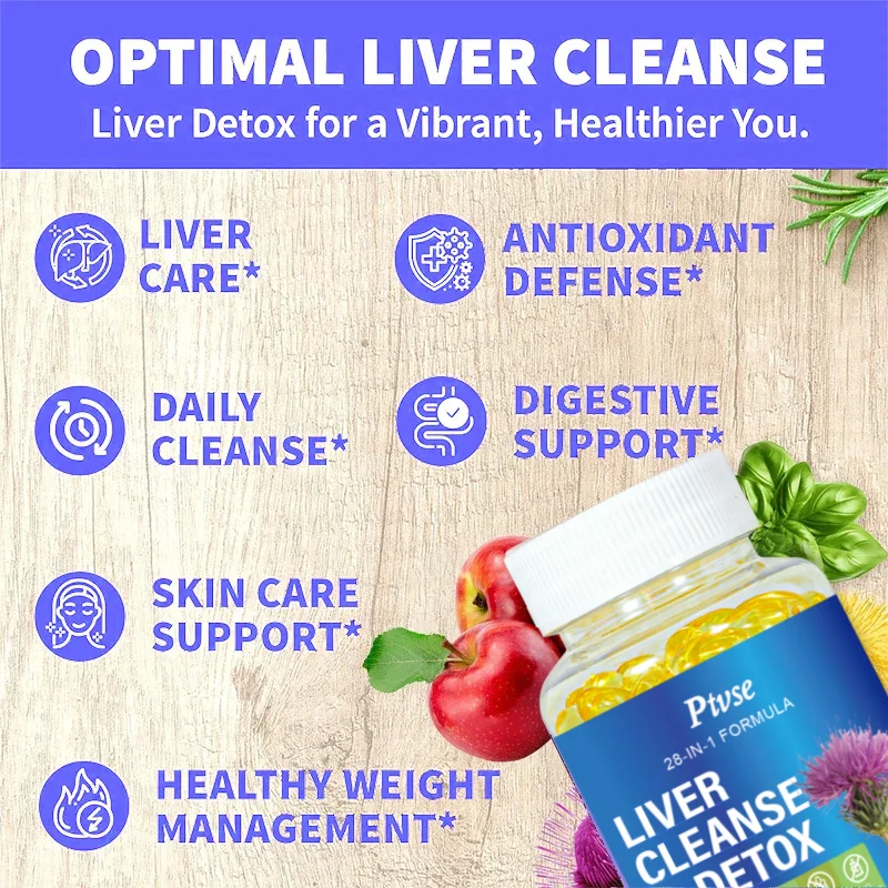 Ptvse Liver Cleanse & Liver Detox Supplement - with Artichoke, Milk Thistle & Dandelion for Men & Women for Liver Support