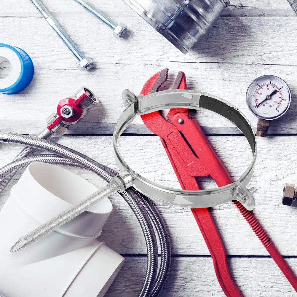 

6Pcs Stainless Steel Chimney Pipe Mounting Brackets High Temperature Fixing Clamps Wood Stove Exhaust Pipe Support Kit Wall Roof