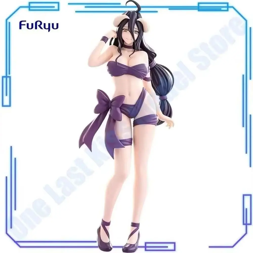 In Stock FuRyu Original Genuine Anime Overlord Albedo BiCute Ribbons Figure 26cm Collections Model Toy Figures Birthday Gift