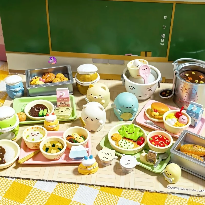 RE-MENT ミニチュアシーン デスクトップオーナメント 生物学 ブラインドボックス 学校給食 卵 食玩 コレクタブルトイ ファン向け