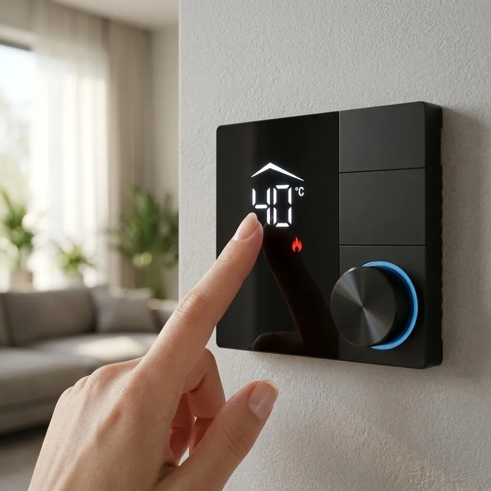 Smart WiFi Thermostat 7 Day Programmable Temperature Controller App Remote Control Home Decor Heating Cooling Comfort Adjustment