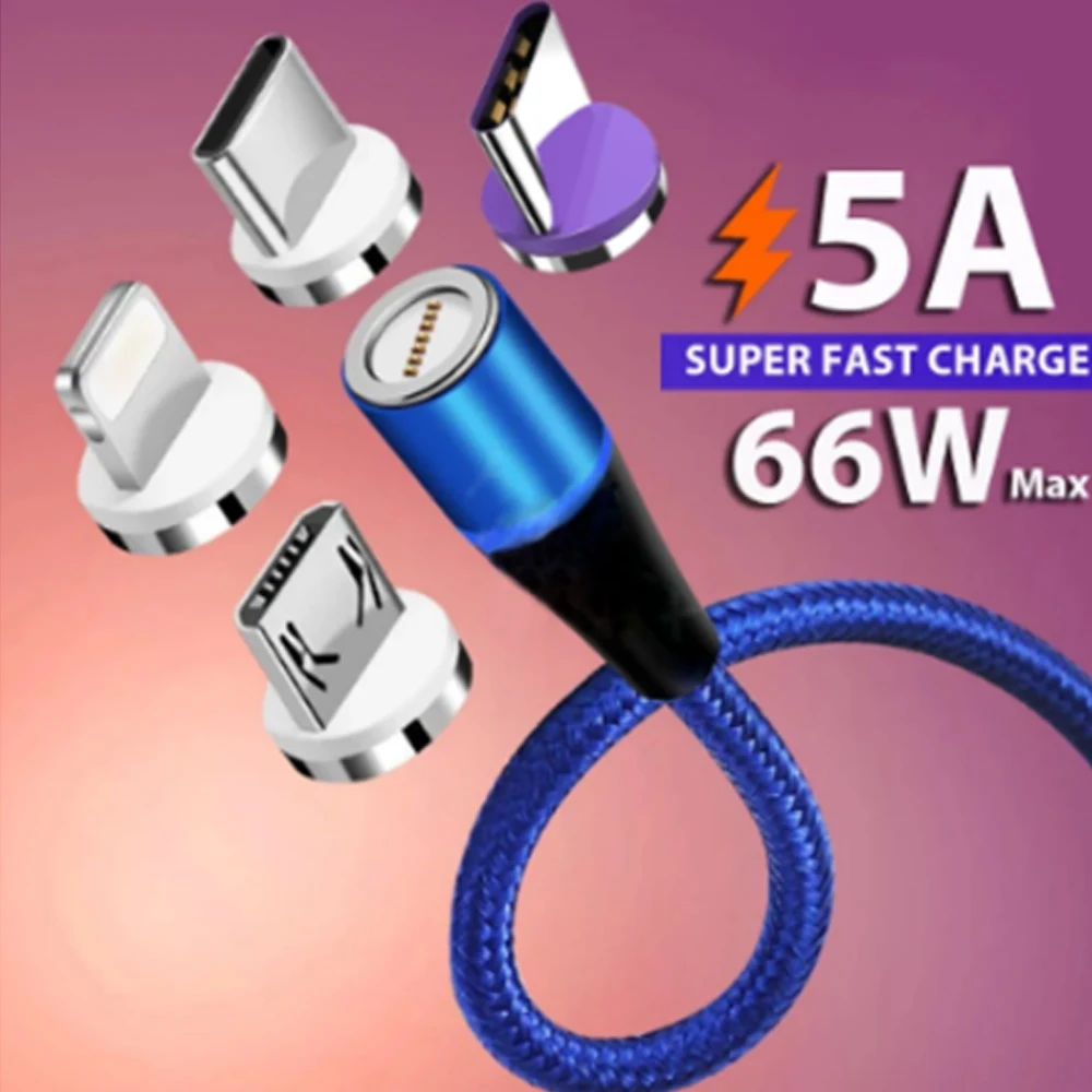 Magnetic Charging Micro USB TYPE C Cable LED For Honor X8 X9 4G 5G X6 X7 Honor Magic 4 Lite 4 Pro  Samsung Galaxy S22 Ultar S21