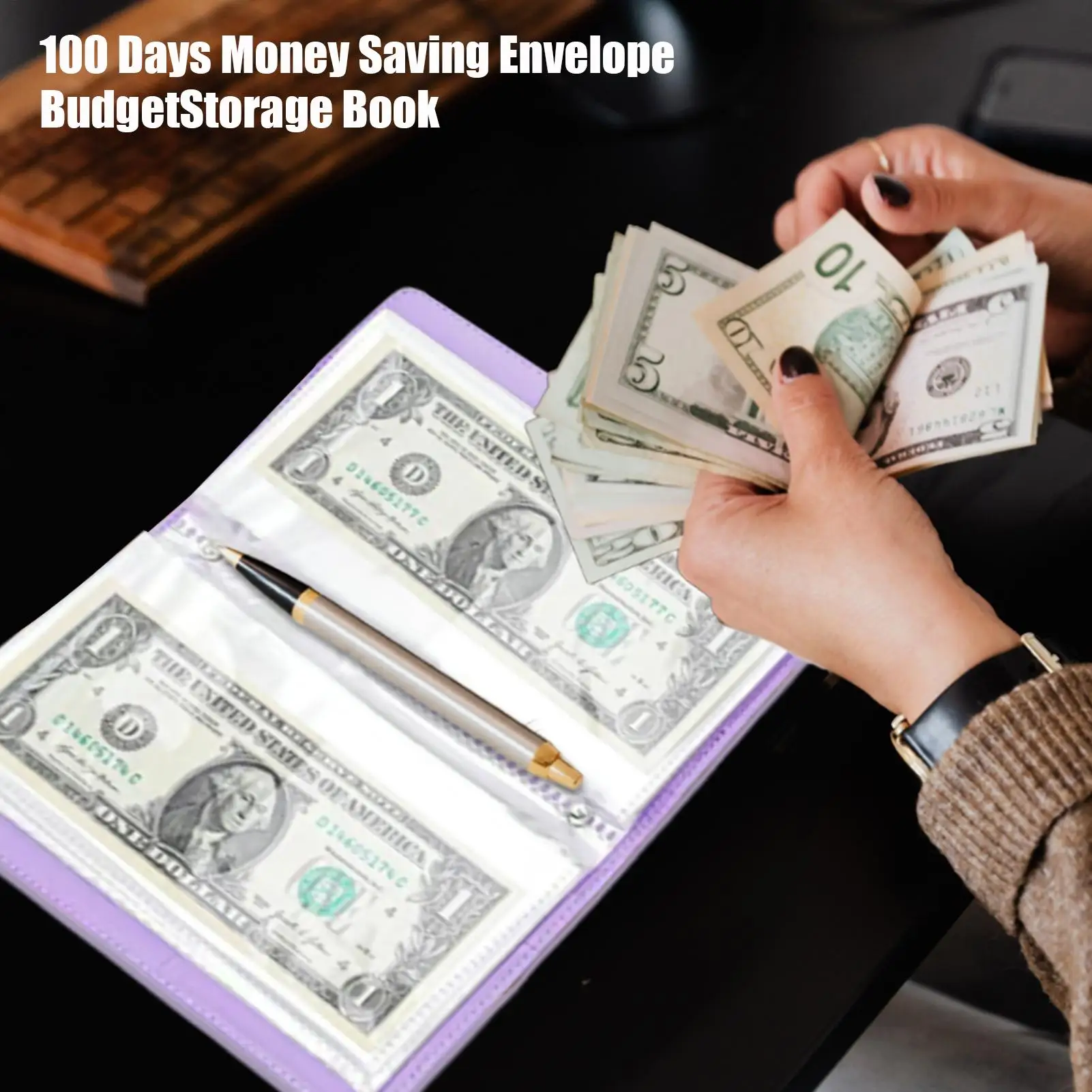 Envelope Money Saving Book Budgeting Planner 100 Days Binder Envelopes To Save 5050 Dollars for Budget Tracking Women Men Adults
