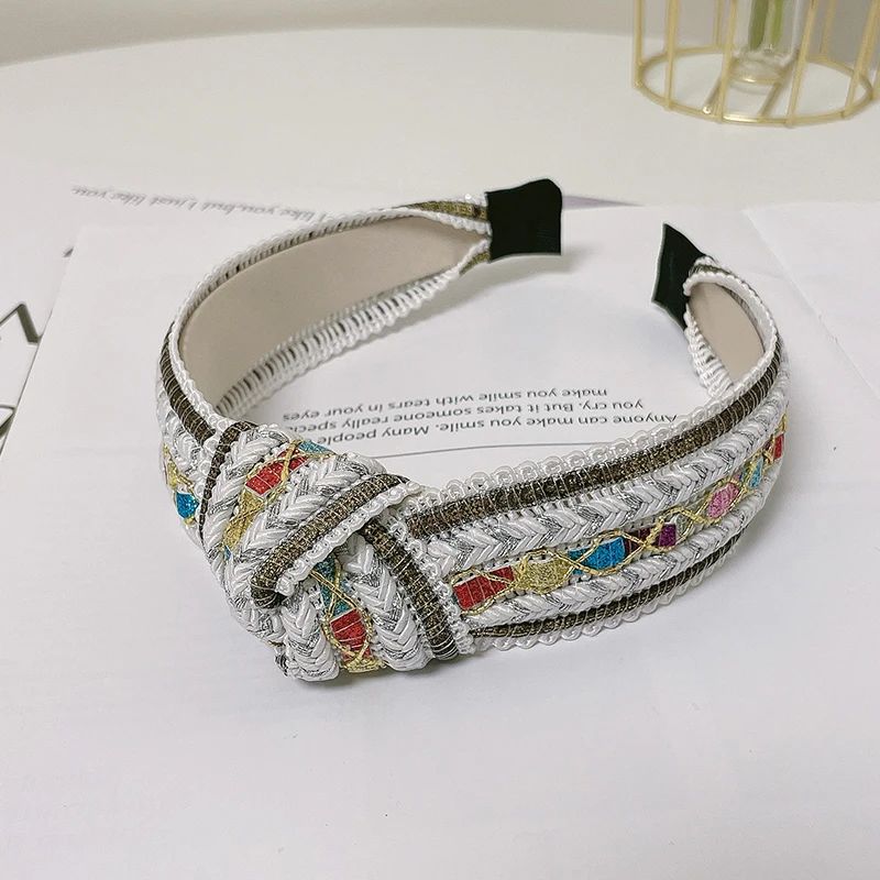 New Style Knotted Headband Knitting Hair Band Braided Headdress Retro Hair Accessories For Women