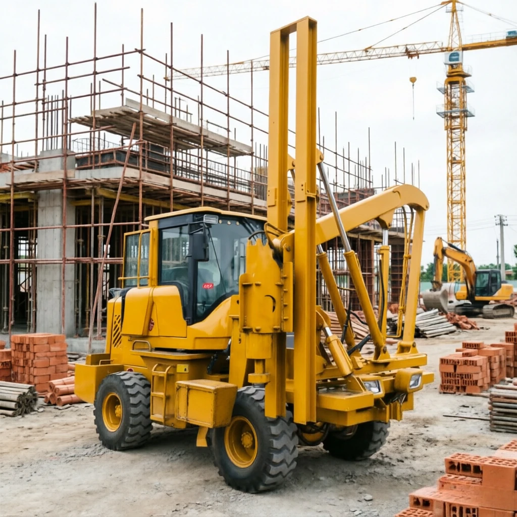High Efficiency Hydraulic Pile Driver Hammer Crawler Type for Highway Guardrail Piling Construction Works Customized