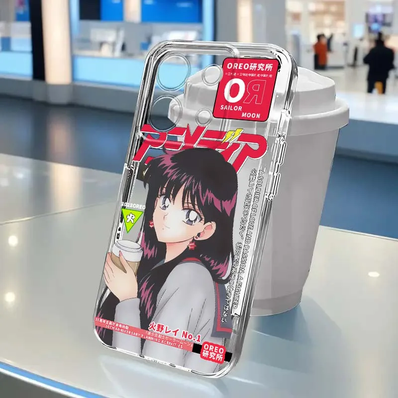 Anime Girl S-Sailors M-Moons für Xiaomi Mi 17 15 15T 14 14T 13 12 12S 12T 11 Lite Pro Max 5G Transparente Handyhülle