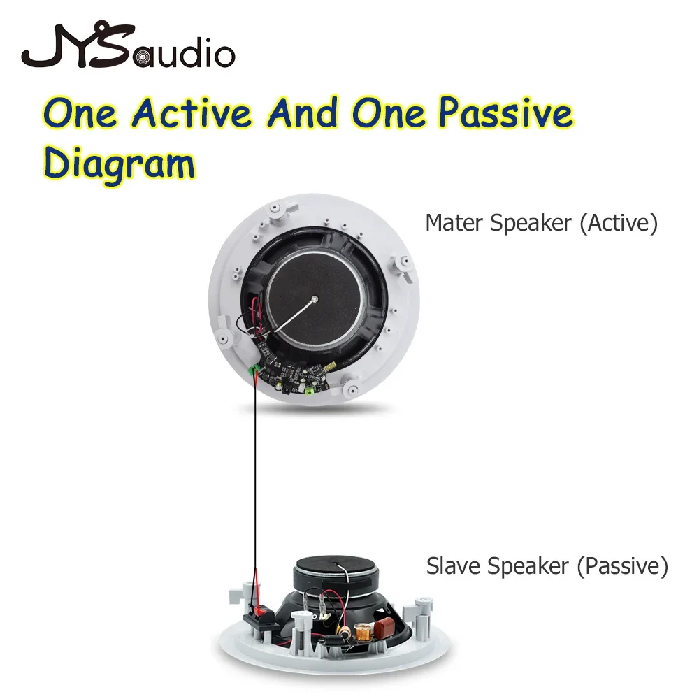 Teto de bluetooth 8 polegada alto-falante 2*40w poderoso áudio estéreo de alta fidelidade embutido classe d amplificador sistema de som do teatro em casa chifre presentes