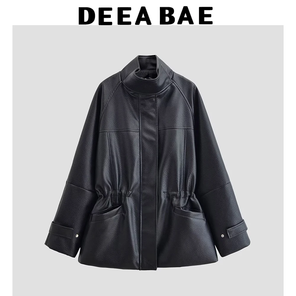 

DEEABAE в европейском и американском стиле, зима 2021, новая женская одежда, дизайн, универсальная куртка с регулируемой талией, куртка