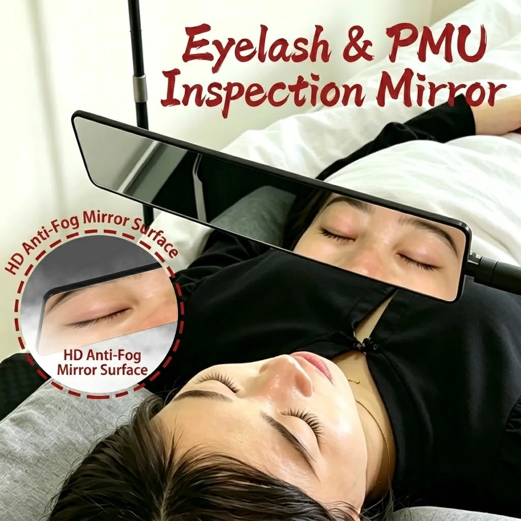 New Eyelash Extension Mirror Adjustable Lash Inspection Mirror Prevent Root Lifting Makeup Auxiliary Tool for Lash Tech Supplies