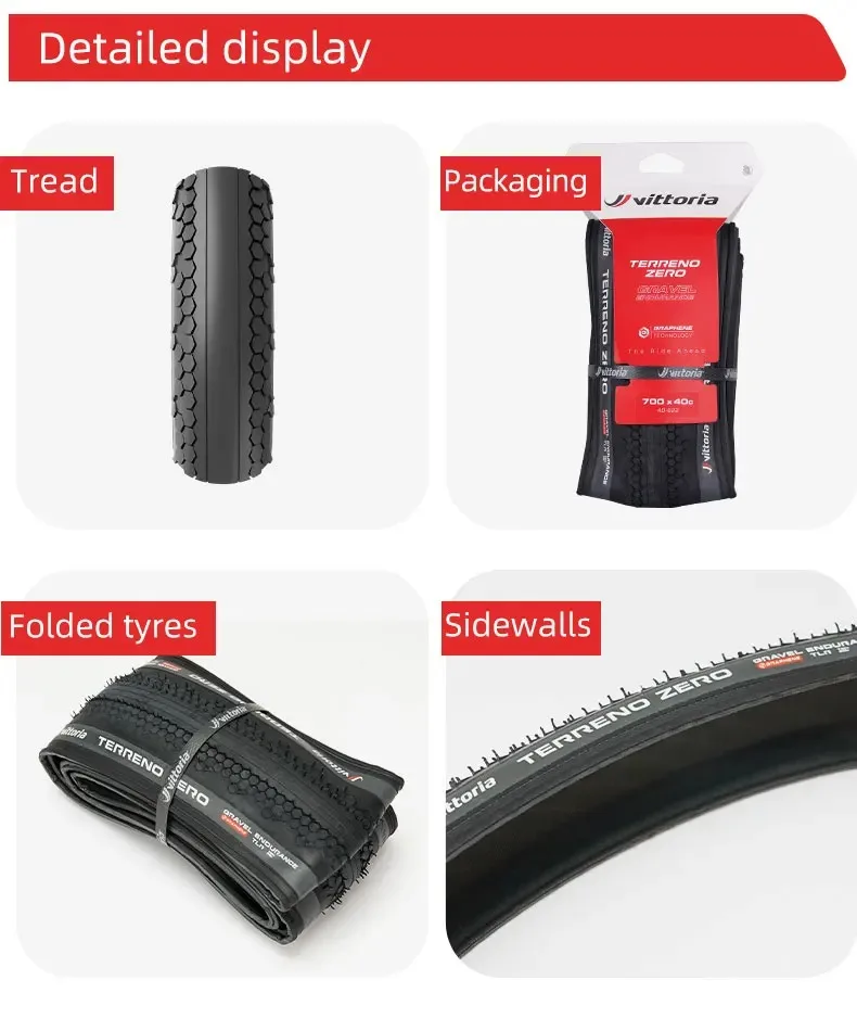 Vittoria TERRENO ZERO Rennrad Gravel Straßenreifen Fahrrad Tubeless Hardpack Reifen 700x37C 700x40C Rennrad faltbare Reifen – Detail 13
