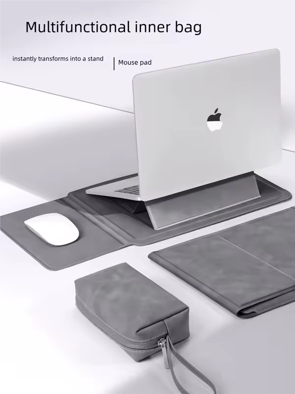 Laptop Sleeve Case 13 14 15 15.6 16Inch For Huawei HP DELL Bag For Macbook Air Pro 13 13.6 M4 Notebook Case with stand Men Women - Image 2