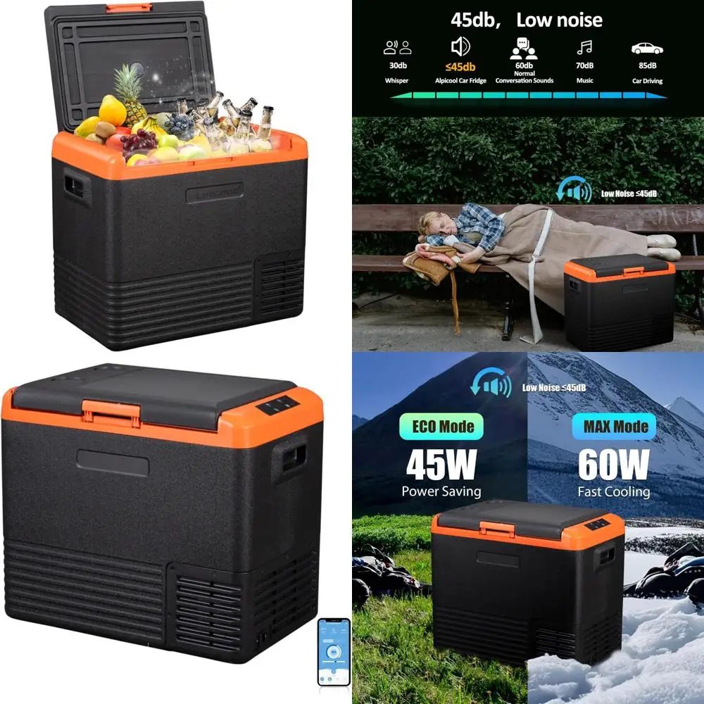 Congélateur de voiture portable 12 V 48 litres, réfrigérateur Alpicool CL50 pour un refroidissement rapide et une utilisation en camping-car