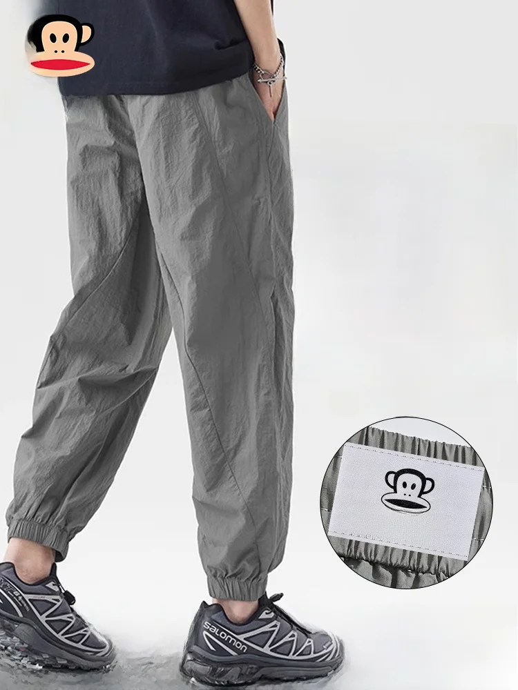 

Мужские повседневные спортивные брюки Paul Frank в американском стиле, модные, в стиле ретро, с манжетами, свободного кроя, молодежные, осенняя новинка