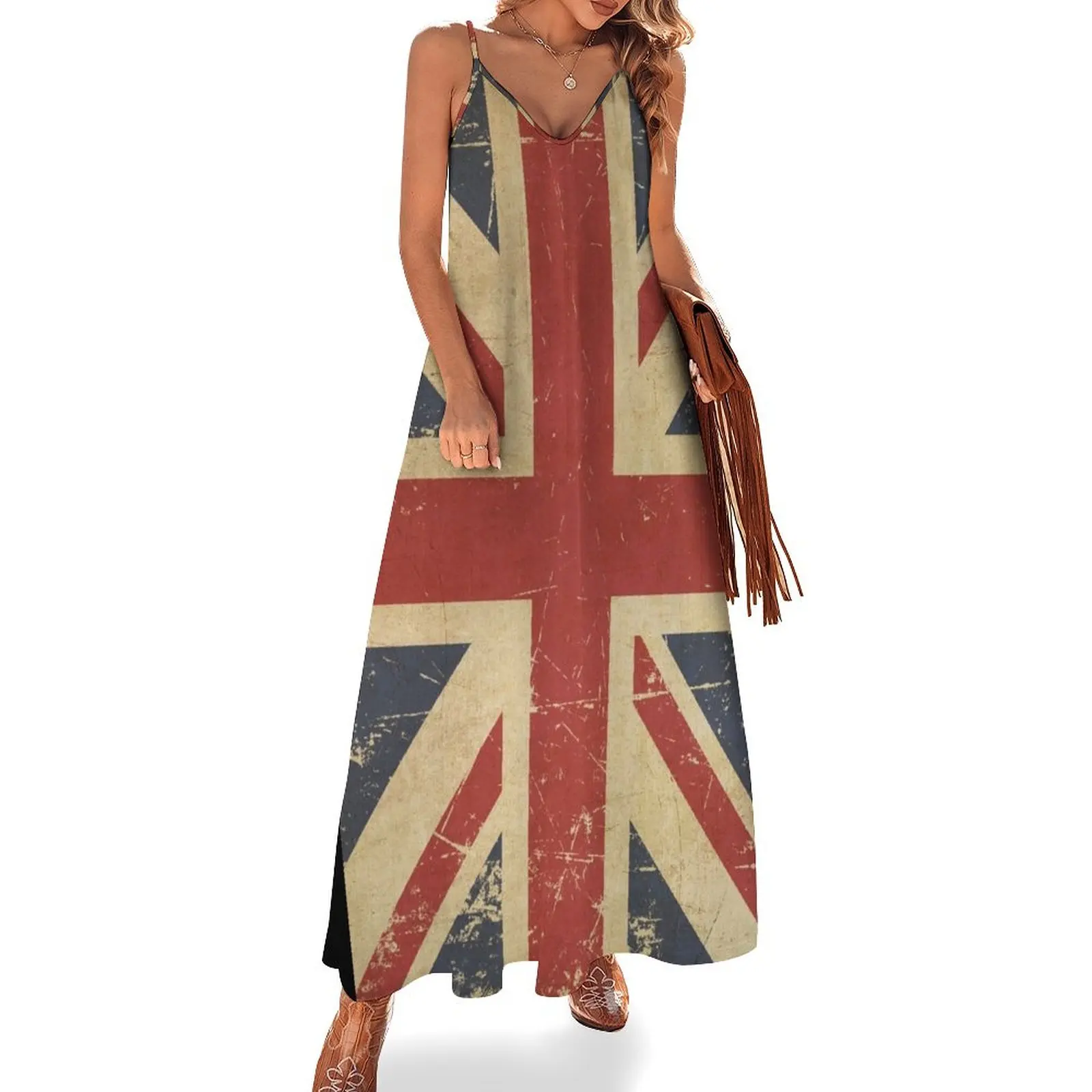 

Vintage Union Jack Sleeveless Long Dress women clothes clothes for woman Dress