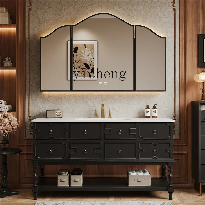 

w8- Bathroom Cabinet Combination Rock Plate Hot Bending Basin Middle Washstand Pool Toilet Wash Basin