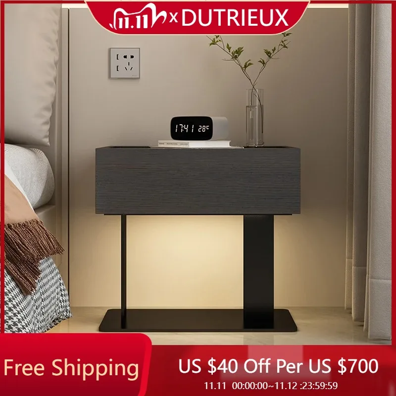 

Interior Fashion Bedside Table Modern Nordic Bauhaus Unique Safe Nightstand Designer Luxury Mesitas De Noche Bedroom Furniture