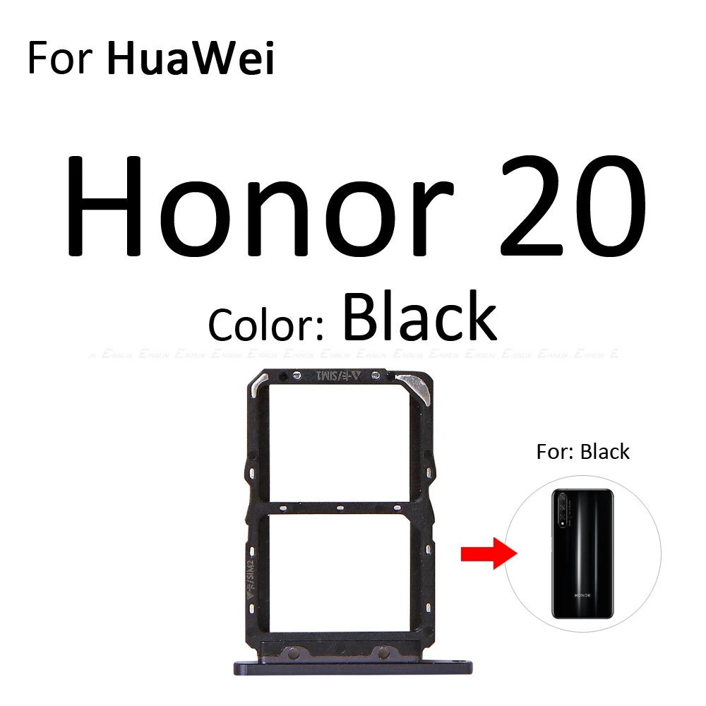 Adapter gniazda karty Micro SD / Sim do HuaWei Honor View 20 Pro Lite 20i Uchwyt złącza Czytnik gniazda Pojemnik