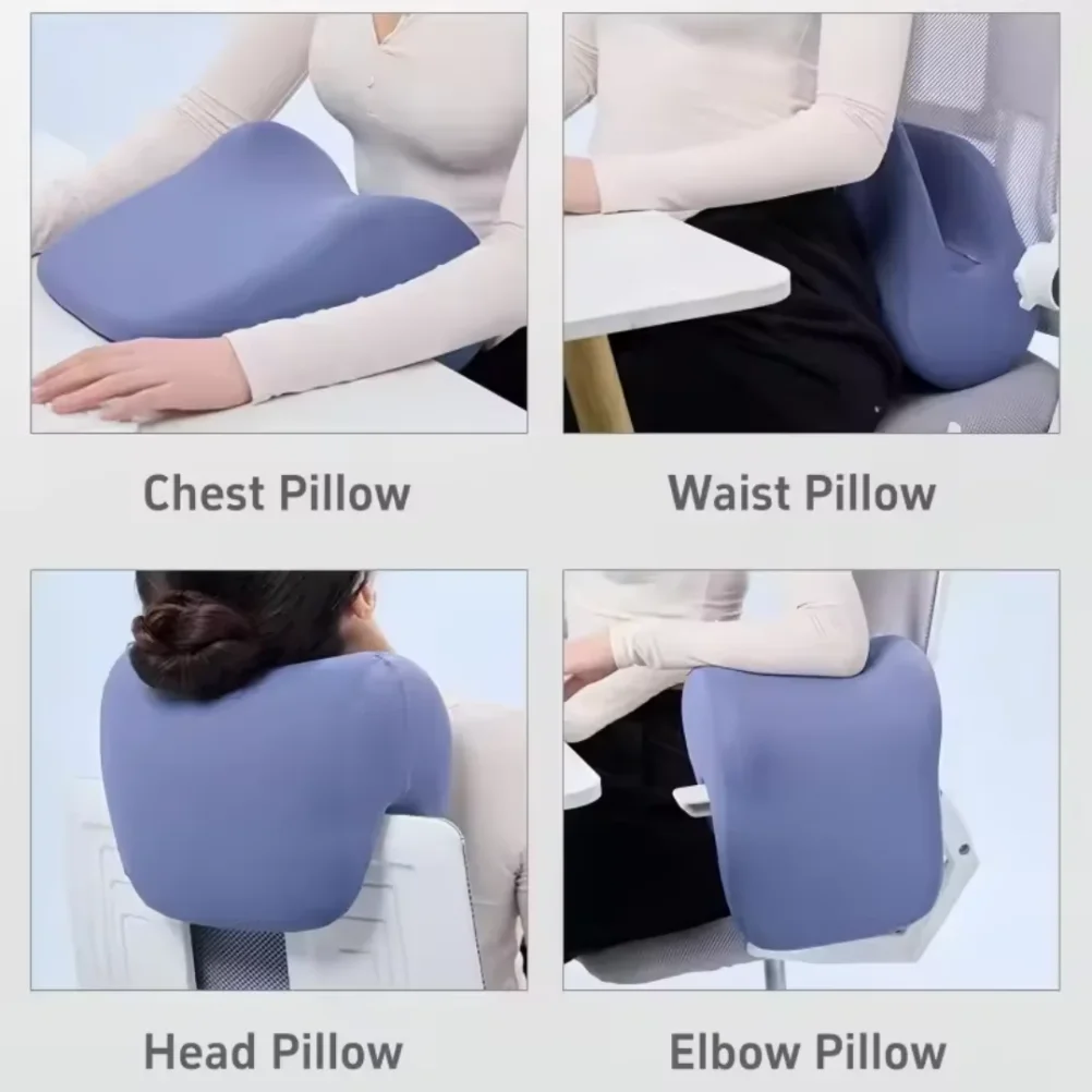 Office Chair Headrest Memory Foam Neck Pillow Waist Support Lumbar Cushion Gaming Chair Backrest For Posture Correction
