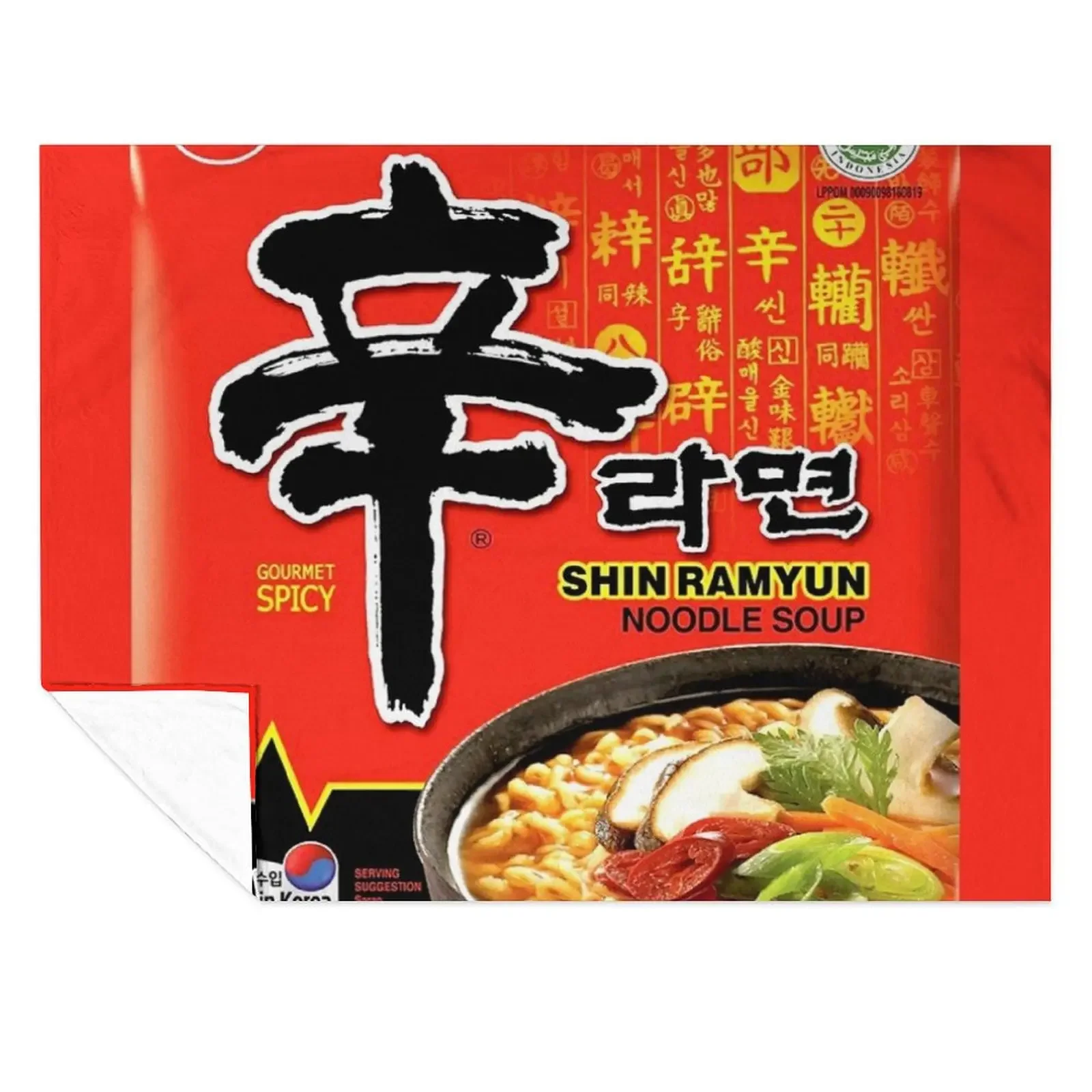 Manta Shin Ramyun para Picnic, relleno peludo, mantas gigantes para sofá