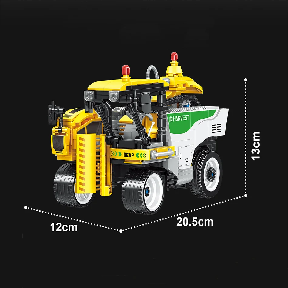 Technische Katoen Picker Crame Arm Trailer Oogst Bouwstenen MOC Landbouw Simuleren Model Montage Bricks Speelgoed Voor Kinderen Geschenken