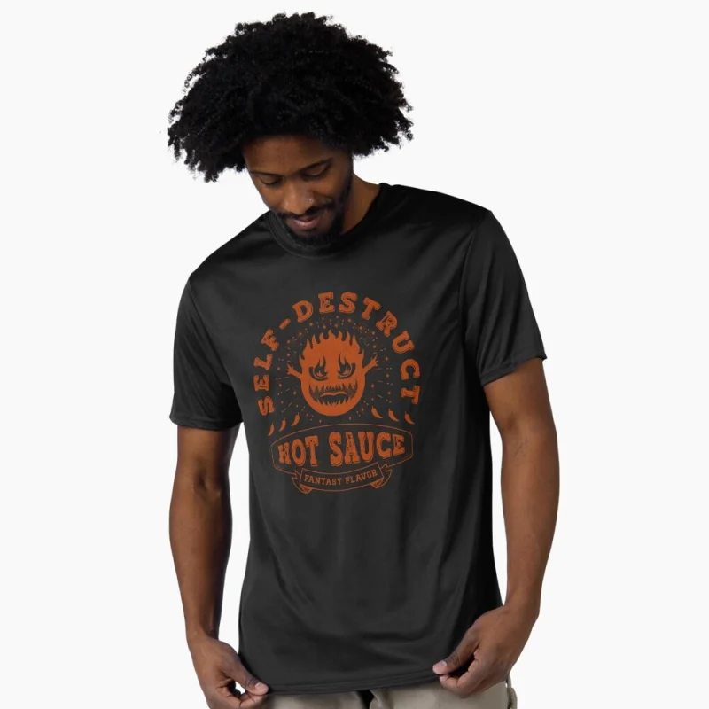 

Self Destruct Hot Sauce Final Fantasy Gift t shirt 90s Videogame graphic tee Y2K Clothes 100% cotton Large size Tops S-6XL