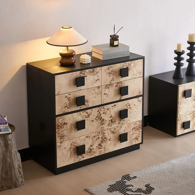 Medieval style tree shadow chest sofa side cabinet dining side TV side bedroom living room storage locke