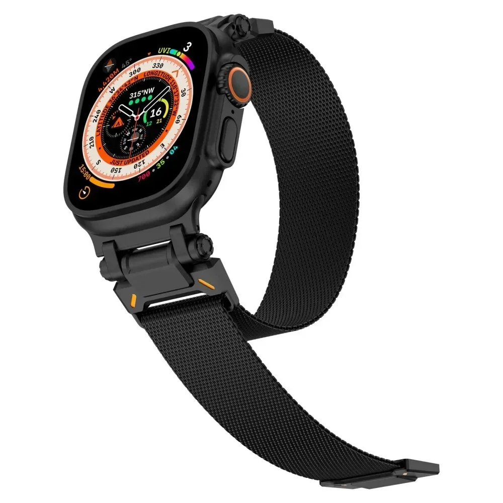 Magnetic Stainless Steel Band For Apple Watch Strap 46mm 45mm 44mm Milanese Loop Bracelet iWatch Series Ultra 2/10/9 8 7 6