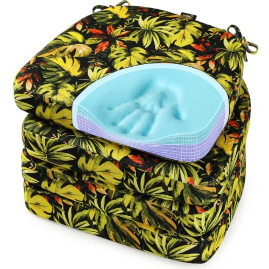 Coolg Gel Memory Foam Chair Cushions, 2.6