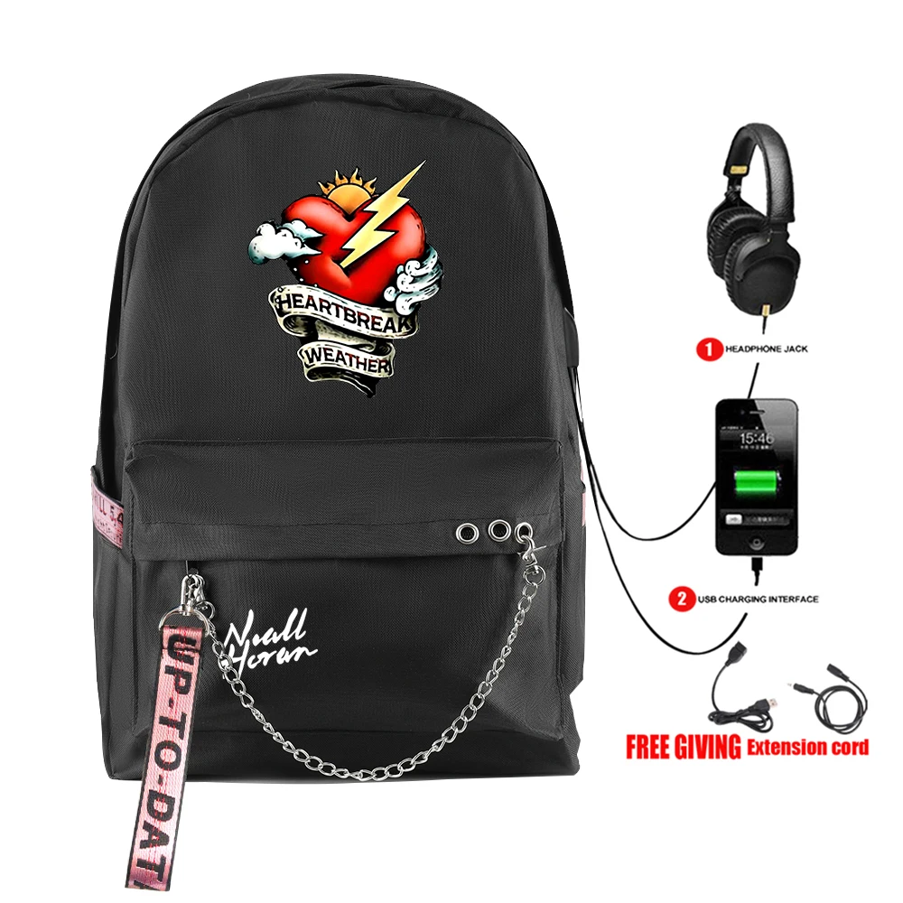 

Classic Popular Funny Niall Horan Student School Bags Unisex Print Oxford Waterproof Notebook Usb Rechargeable Travel Backpacks