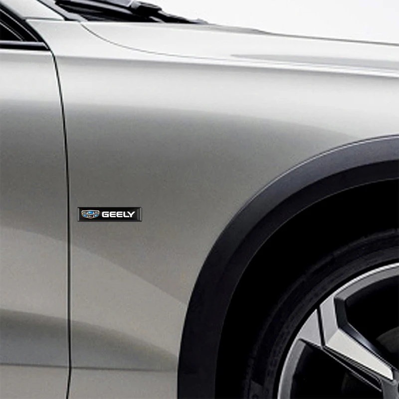 2/4/10 قطعة ثلاثية الأبعاد شارة السيارة ملصقات الزخرفية لجيلي Coolray الهندسة GX3 Emgrand EC7 LC الباندا Tugella Binray X7 Okavango أطلس