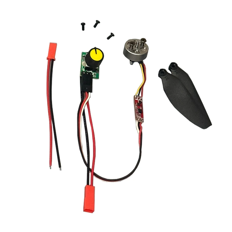 1Set DIY Handheld Fan High Power 7.4V 8A Brushless Motor ESC Kit with Blades 2mm Dia Shaft Modified Parts for RC Airplane/Drone