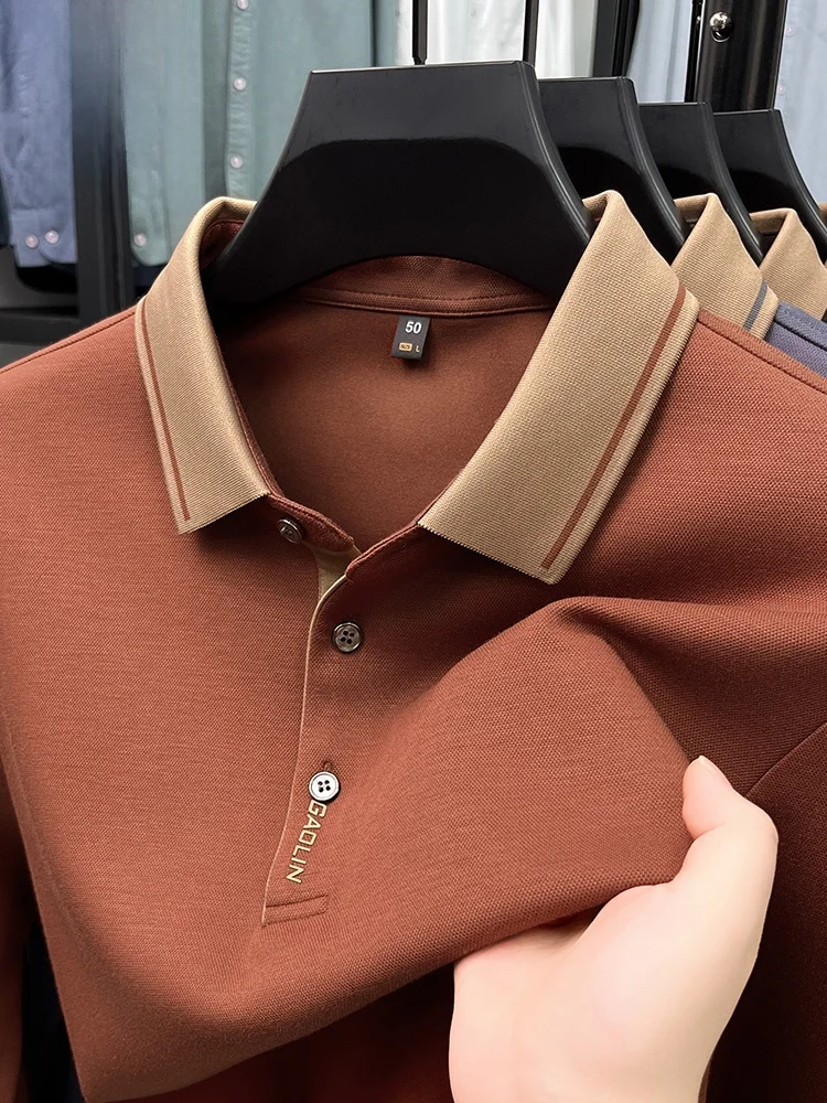 

Мужская повседневная рубашка Romon с длинным рукавом в корейском стиле, однотонная, с отложным воротником, для молодых и среднего возраста, осенняя, дышащая футболка