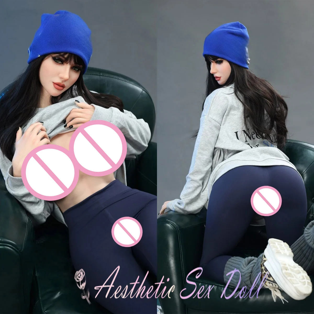 Ultra-realistic 165cm sex doll, realistic vagina and anus, soft breasts, shapely ass, sexy mouth, 3 holes for you to knead 18+