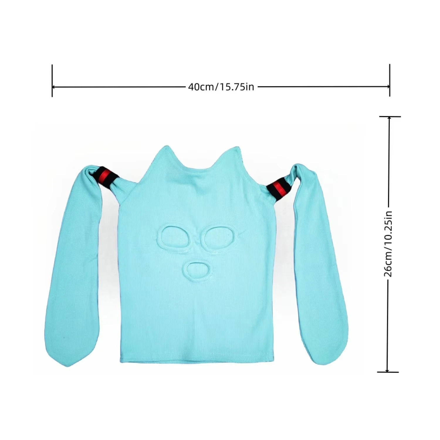 Hot Selling Hatsune Miku Balaclava Mask Soft Breathable Fabric Anime Themed Hood for Conventions Street Fashion view 6