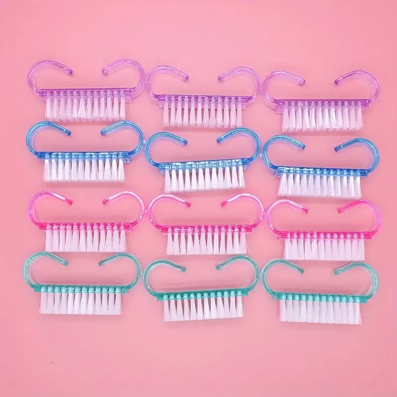 „Pro Nagelbürsten-Set – weiche, mehrfarbige Borsten |   Ergonomischer Hupengriff |   Staub- und Nagellackentferner |   Heim- und Salongebrauch