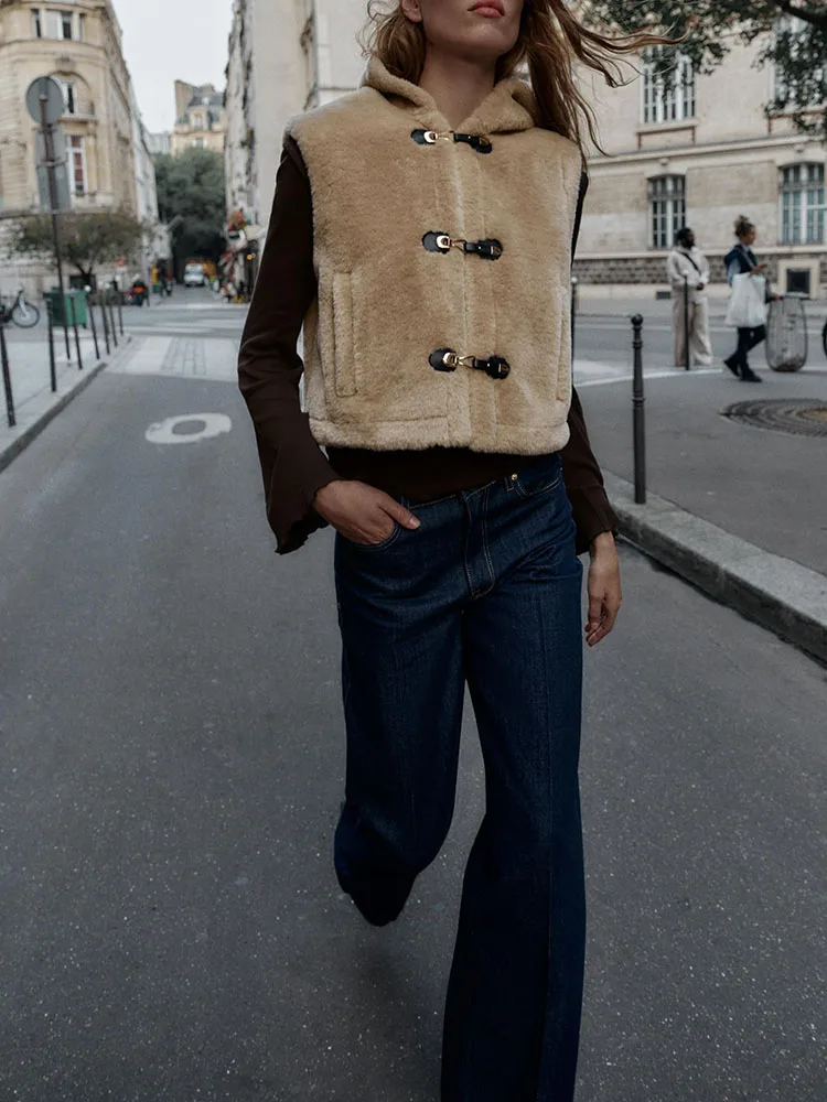 Faionable Veelzijdige Fce Vest ZA 2025 Herfst Nieuwe Collectie Dameskleding Touw Knoop Decoratie Ele 63828 704