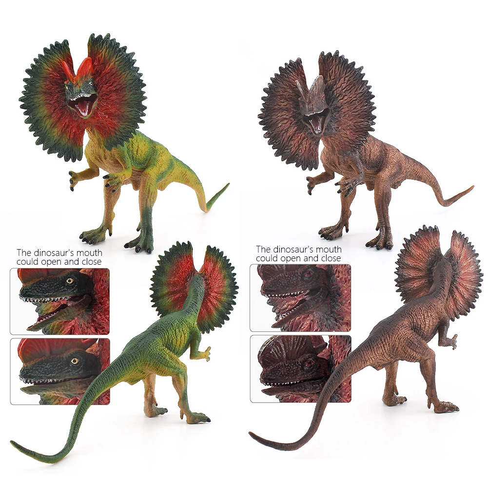 Juguete de dinosaurio de Dilophosaurus para niños, figuras de acción de PVC de simulación, modelo de juguete, Raptor, dinosaurios, adornos, juguetes