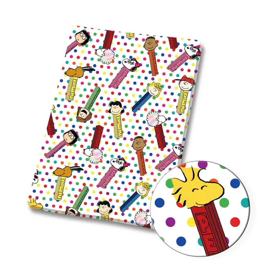 Tecido dos desenhos animados quente diy140 * 50cm costura artesanal retalhos acolchoado vestido de bebê casa folha tecido impresso costura crianças fabri