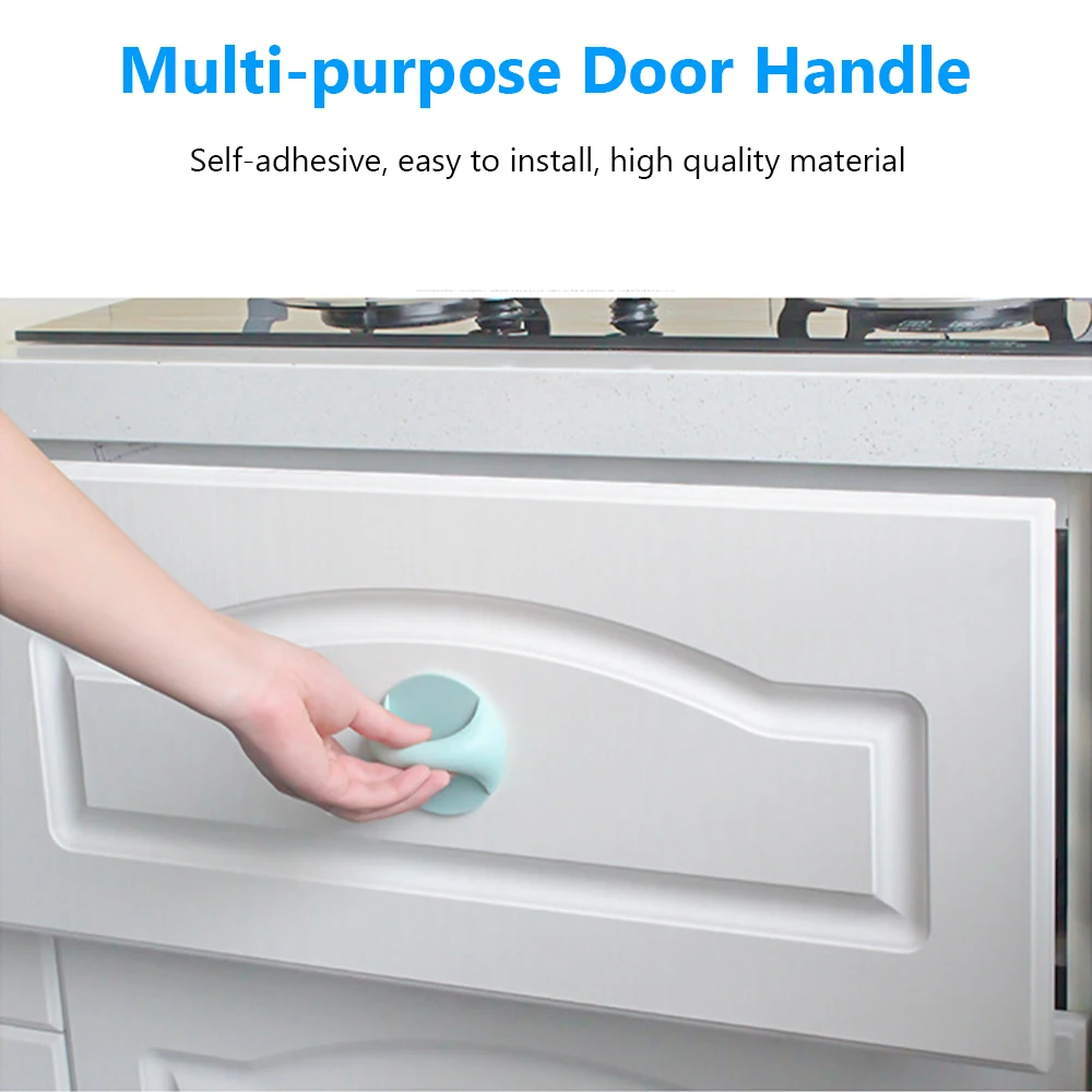 

Home Glass Window Multi-purpose Refrigerator Furniture Auxiliary Knobs Self-adhesive Door Handle