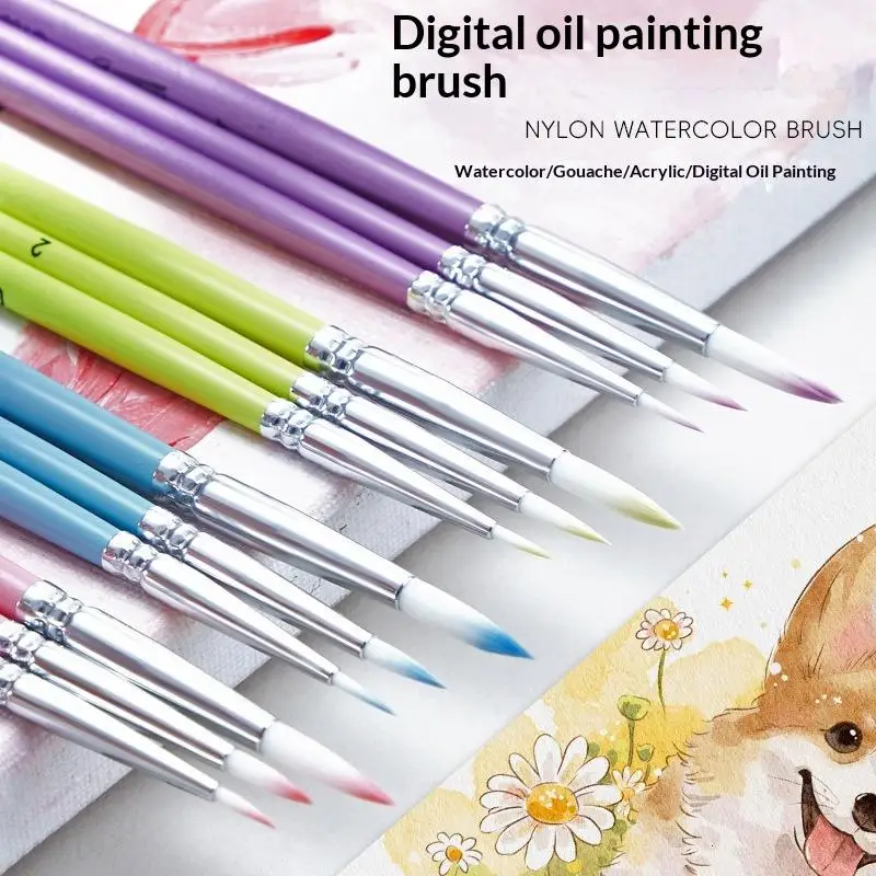 3PCs/Set Fine Hand Painted Thin Hook Line Pen Nylon Brush Art Supplies Drawing Art Pen Paint Brush Acrylic Painting Pen