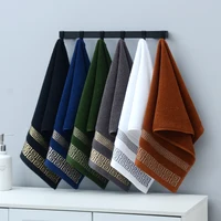 1/5/10pcs Black Cotton Towels Cover 34x74cm/70x140cm Embroidered Hotel Quality Bath Towel for Adults Christmas Gift Face Towels 5