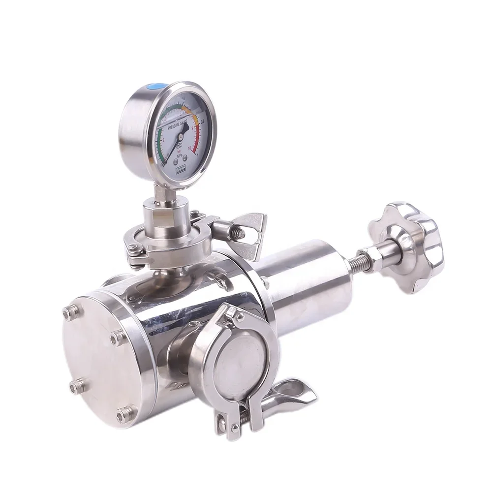 2 Inch Stainless Steel SS304 Food Grade Pipe Line Liquid Pressure Regulator Sanitary Gas Pressure Reducing Valve